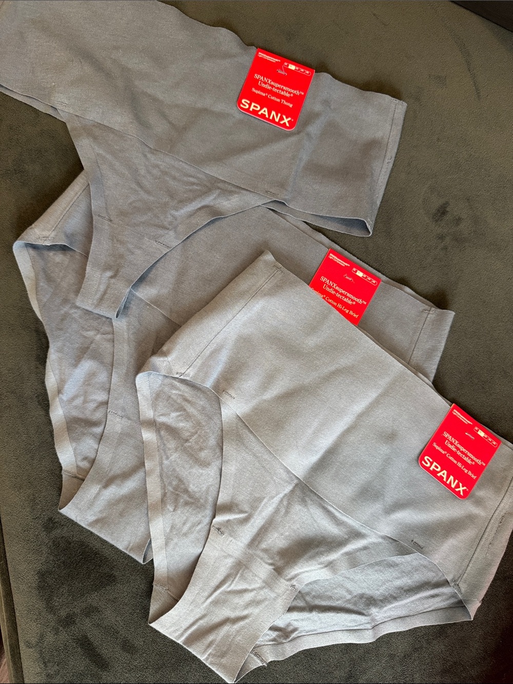 Spanx in briefs and thong